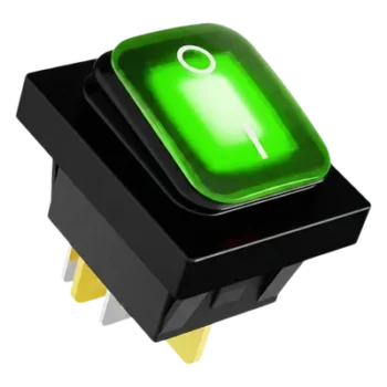 Interruptor Industrial / LED Verde / IP65 / NO-COM-NC / -40°C a 125°C / 30A / 38 x 28 x 29.5 mm