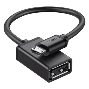 Adaptador OTG / Micro USB Macho a USB 2.0 A Hembra / 480 Mbps / 10 cm / Plug & Play