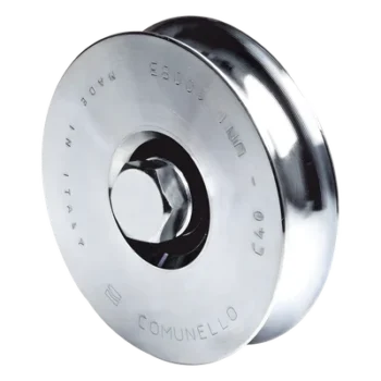 Rueda para Puerta Corrediza / 8 cm / Sin Soporte / Carga 200 kg / Montaje Inferior / Canal Tipo U