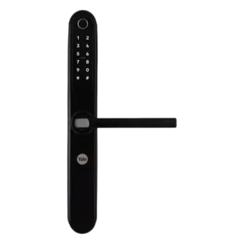 Cerradura Eléctrica Digital / Mecanismo 2885 Negro / 100 Códigos y Huellas / 3 Tarjetas Proximidad / Compatible Alexa y Google / Perfiles Aluminio 1"