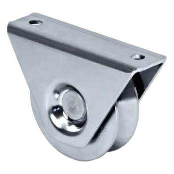 Rueda para Puerta Corrediza / Acero Galvanizado 10 cm (3.9 in) / Capacidad 220 kg / Canal Tipo V / Montaje Inferior / 1 Rodamiento