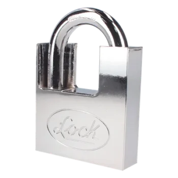 Candado de acero / Guarda anti-palanca / Cromo satinado / Doble cerrojo / 70 mm / Nivel seguridad 7 / 4 llaves Abloy