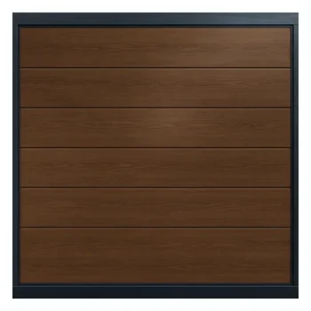 Puerta de Garage / Línea Central / Imitación Madera Oscura / 18 x 8 pies / Aislada / Estilo Americano / Panel Calibre 26