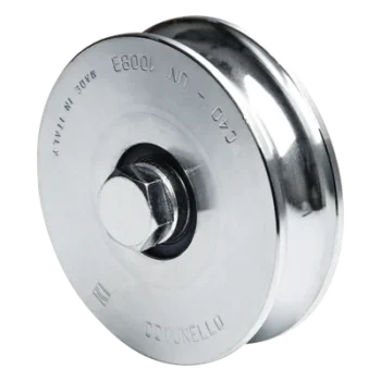 Rueda para Puerta Corrediza / 14 cm / Sin Soporte / Carga 550 kg / Acero Galvanizado / Canal Tipo U