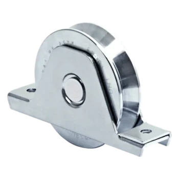 Rueda para Puerta Corrediza / 16 cm (6.3 in) / Acero Galvanizado / Carga 640 kg / Canal Tipo V