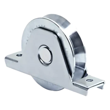 Rueda para Puerta Corrediza / 12 cm / Acero Galvanizado / Carga 400 kg / Canal Tipo V