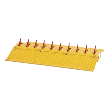Picos Poncha Llantas Autónomos / Secciones Modulares 0.9 m (3 ft) / Acero 1/4' con Pintura Amarilla / Operación Mecánica sin Energía Eléctrica / Altura 7.6 cm como Reductor de Velocidad / Instalación Sobre Superficie
