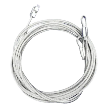 Cable para Puertas Seccionales / 1/8 Pulgada / 7 y 8 Pies / Izquierdo y Derecho / Residencial y Comercial / 20x8 Pies (6.1x2.44 m)