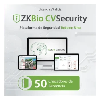 Licencia de Software / Gestión 50 Dispositivos / Control Tiempo y Asistencia / Compatible InbioPro Inbio APX / Biométricos Green Label