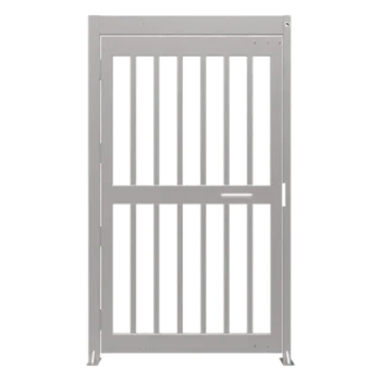 Puerta Peatonal de Alta Seguridad / Cuerpo Completo / Acero Inoxidable #304 Satinado / Cerradura Eléctrica Fail-Safe/Fail-Secure / 1.57 m x 2.13 m (5.15 ft x 6.99 ft)