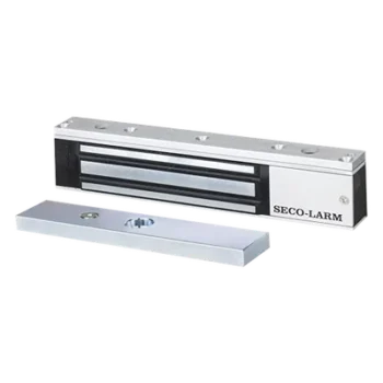 Chapa Magnética Electromagnética / 300 lbs (136 kg) / LED de Estado / Sensor de Puerta / Aluminio Anodizado / Interior