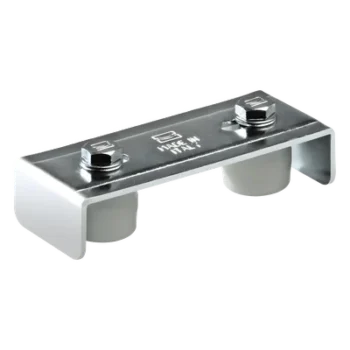 Placa Guía para Puerta Corrediza / Ajustable 30 a 60 mm / Acero Galvanizado / Rodillos Nylon / Fijación por Soldadura