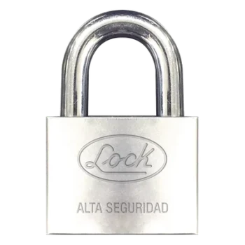 Candado de alta seguridad / Acero anticorte / Acabado cromado / Llaves Abloy / Horquilla 34 mm (1.34 pulgadas)