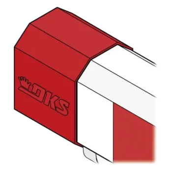 Tapón para Brazo de Barrera / Diseño Octagonal / Alta Visibilidad Roja / Fijación con Tornillos Autorroscantes