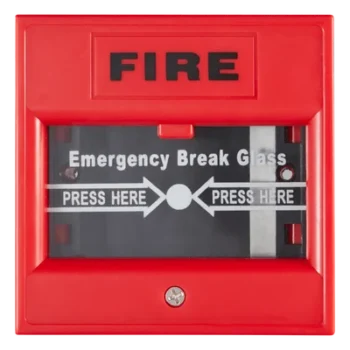 Botón de Emergencia / Color Rojo con Leyenda FIRE / Interior / NO-NC / 3-36 VDC / 86x86x50 mm / 3.4x3.4x2.0 in