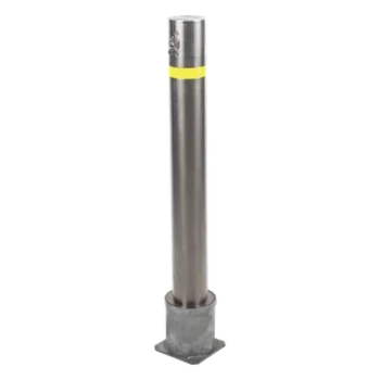 Bolardo Desmontable / Acero Inoxidable SS304 / 900 mm (2.95 ft) Altura / 114 mm Diámetro / 3 mm Espesor / Punta Plana