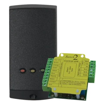Lector de Proximidad Autónomo / 10,000 Usuarios / Montaje Superficie o Parteluz / Exterior / 12 VCC / Fail-Secure/Fail-Safe