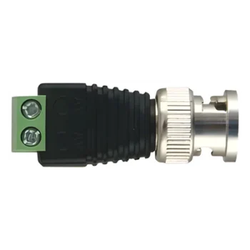 Adaptador BNC Macho / Terminales Tornillo / 75 Ohm / Cables AWG 26-14 / RG-59 / RG-6