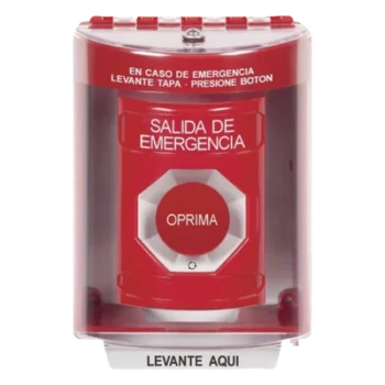 Botón de Emergencia Multipropósito / Cubierta de Policarbonato / Bocina Integrada / 2 Relevadores NO/NC / Operación -40°C a 121°C / Interior y Exterior