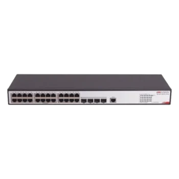 Switch Administrable / 24 Puertos RJ45 Gigabit / 4 Puertos SFP 10G / 216 Gbps / 1.44 ft × 0.52 ft × 0.14 ft