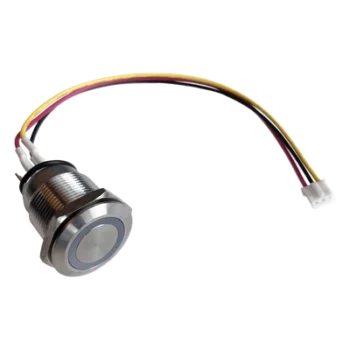 Botón de Acero Inoxidable / IP65 / 19 mm / LED Programable 3.3V / 4 Canales / Cable 60 cm (1.97 ft)