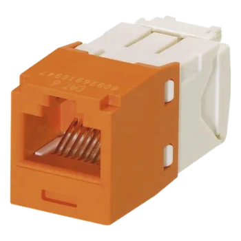 Módulo Jack RJ45 / Cat 6 / 8P8C / Terminación TG Sin Herramienta / 22-26 AWG / Naranja