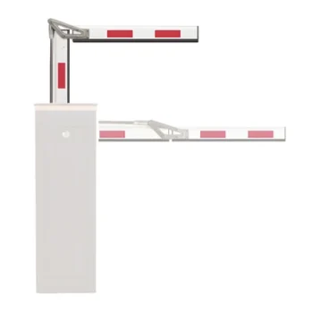 Brazo Articulado para Barrera / 6 m (19.7 ft) / Aluminio Blanco con Reflectivos / Articulación 90° / Doble Sección 3 m