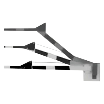 Brazo de madera articulado / 3.35 m (11 ft) / 0.76 m (2.5 ft) / Compatible barreras 1600