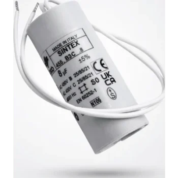Capacitor de Arranque / 8 µF / 400 V / Con Cables / Para Barrera Serie 615