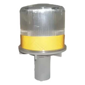Luz solar de advertencia / LED ámbar / Panel 0.3W / Respaldo 120h / 0.59 lb