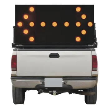 Tablero de señalización doble / LED ámbar / 1500x750x50mm / 12V DC / Visibilidad >300m / 4.92x2.46x0.16ft
