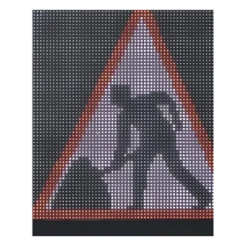 Señalamiento LED para tráfico / 640x640 mm (2.1x2.1 ft) / Matriz 64x64 / Multicolor / 200 m visibilidad / 12V DC