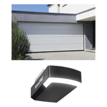 Kit Puerta de Garage / 18x8 Pies (5.49x2.44 m) / Lisa Línea Central / Blanca / Insulada / Motor 1/2 HP DC / WiFi / Batería de Respaldo