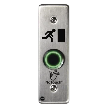 Interruptor IR sin contacto / Acero inoxidable 304 grado médico / Montaje delgado 4.5x4.5 pulgadas / Temporizador 0.5-20 seg / Contacto forma C