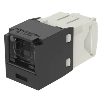 Conector Jack RJ45 / Categoría 6 / 8 Posiciones 8 Cables / Terminación TG Sin Impacto / -10°C a 65°C / Color Negro