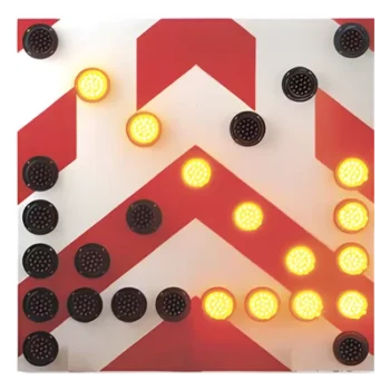 Tablero de señalización LED / 1200x1200 mm (3.9x3.9 ft) / 27 LEDs ámbar y rojo / 300 m visibilidad / -20°C a 70°C