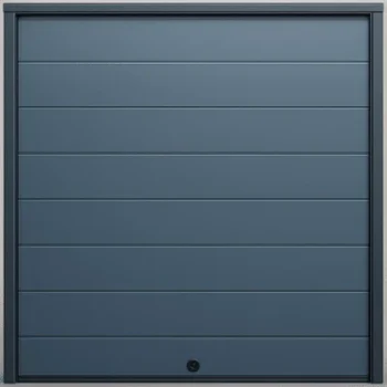 Puerta de Garage / Estilo Americano / Línea Central / Aislada / 20×8 pies / Acabado Deluxe / Color Gris