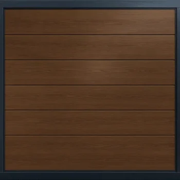 Puerta de Garage / Línea Central / Imitación Madera Oscura / 9x9 pies (2.74x2.74 m) / Aislada / Estilo Americano