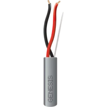 Bobina de 305 m (1000 ft) / Cable para Alarma 2x18 AWG / Riser / Gris