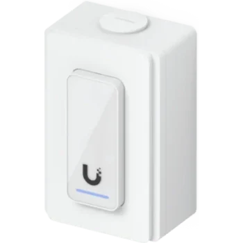 Caja de conexiones para lectores de acceso UniFi y visores de intercomunicación que admite montaje en superficie plana y fijación a conductos de 3/4". Color Blanco