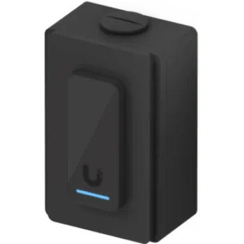 Caja de conexiones para lectores de acceso UniFi y visores de intercomunicación que admite montaje en superficie plana y fijación a conductos de 3/4". Color Negro