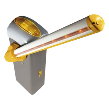 Kit de barrera GARD 4 con mástil Italiano / Izquierda y derecha configurable en campo / Incluye Iluminación LED Rojo/Verde / Pluma de 3.75 m / Cúpula con iluminación LED / Resorte Rojo CAME