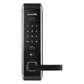 Cerradura inteligente para puertas con doble cerrojo/teclado Touch Screen, Apertura con tarjeta Mifare /Contraseña y Llave de emergencia