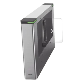Torniquete del Lado Izquierdo/ Con 12 pares de detectores IR para validación de permisos/ Soporta Terminal de reconocimiento facial/ audio personalizable.