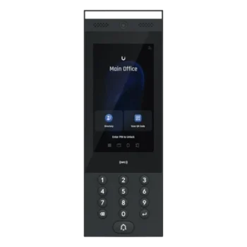 UniFi Intercom para interior/exterior IP65, Lector NFC y QR / Pantalla táctil 7", cámara, bocina y micrófono, sensor de movimiento, funciona con UniFi Access