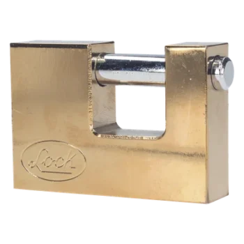 Candado de Acero para Cortina Metálica / Nivel de Seguridad 6 / Cilindro 5 Pernos / Gancho 12 mm / Cavidad 30 mm / Llave Estándar