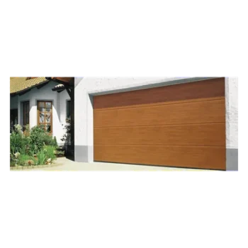 Sección de Puerta de Garage / Línea Central / Imitación Madera Golden Oak / Panel Calibre 26 / Relleno Poliuretano 43 mm / Estilo Americano