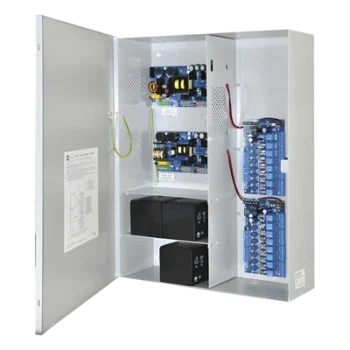 Fuente de poder dual / 12 Vcc @ 9.3 A / 24 Vcc @ 9.6 A / 16 salidas controladas / 120 Vca / Batería de respaldo