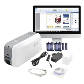 Kit de Impresora tarjetas PVC/ Puede Crecer a Laminador/ Doble Cara / Incluye: 2 x Ribbon a Color, 100 tarjetas PVC, Software, 1 Kit de Limpieza