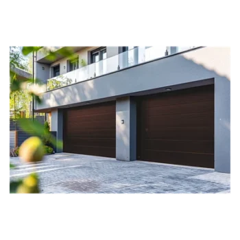 Puerta de Garage D / Alta calidad / 16x8 pies / 1 3/4" Aislante Termico / Estilo Americana / Imitacion Madera / BLACK WALNUT .